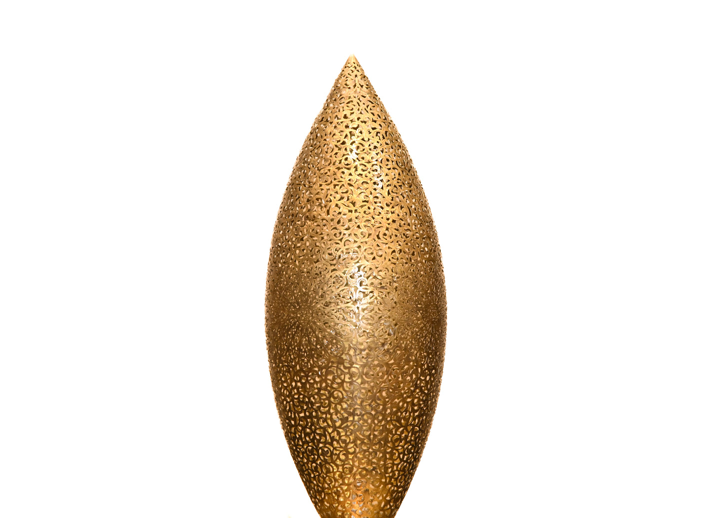 Moroccan Pierced Brass Floor Lamp – Handmade Artisan Standing Lamp