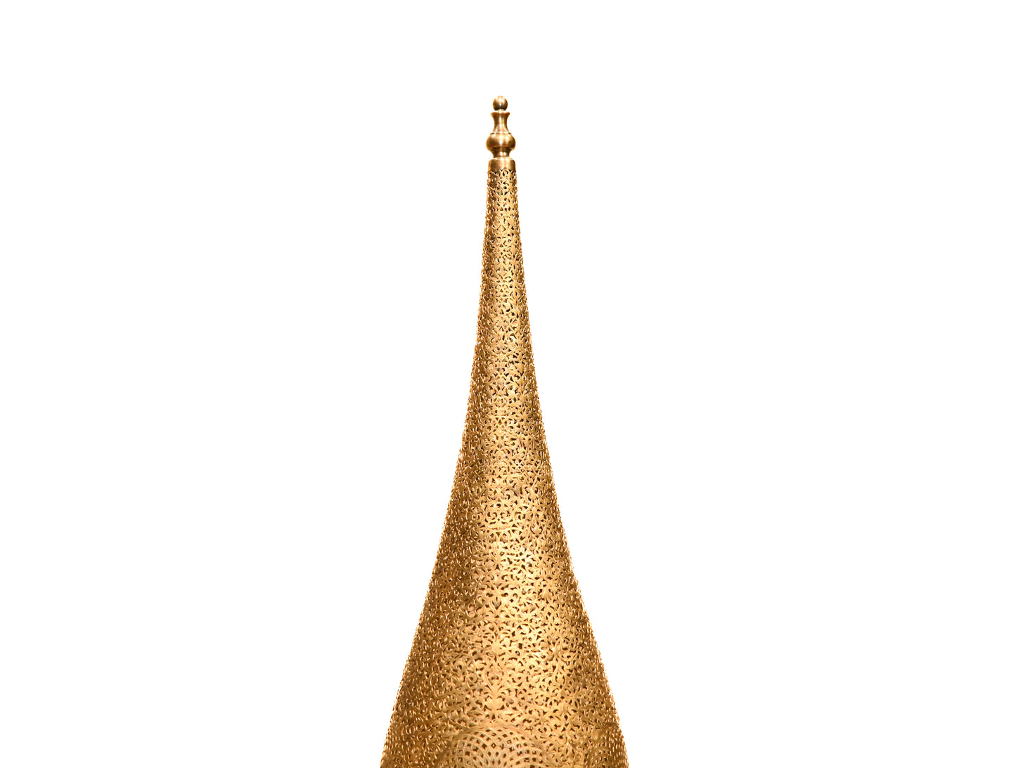 Moroccan Brass Floor Lamp – Large Handmade Vintage Lamp