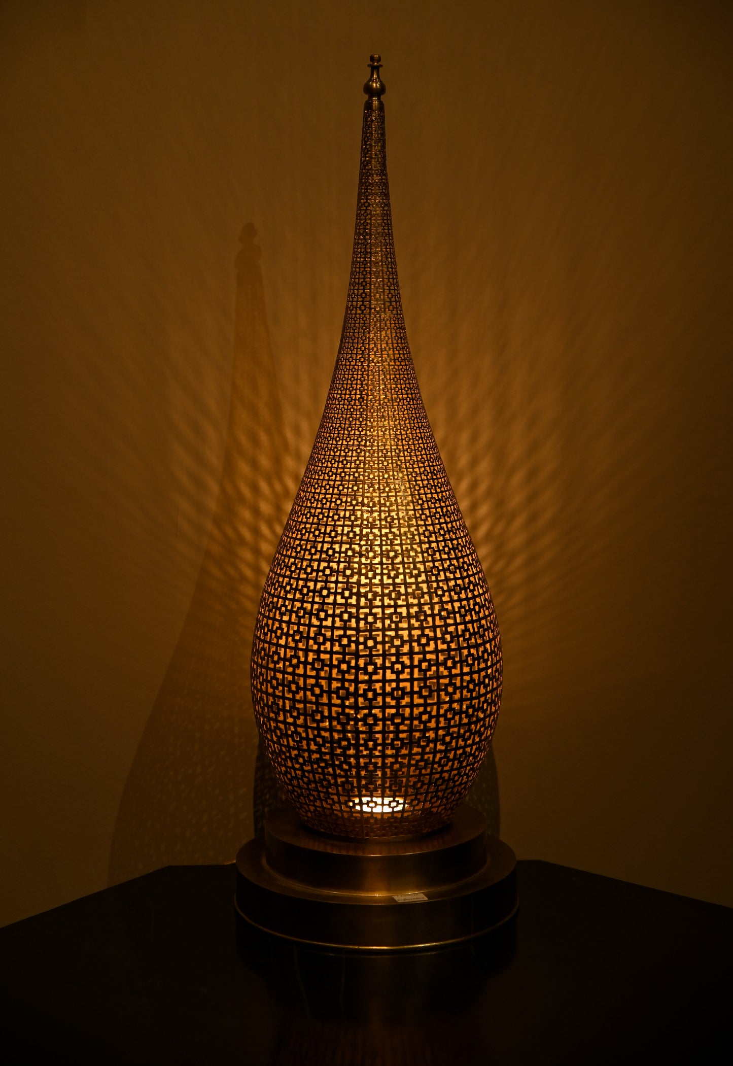 Hammered Brass Floor Lamp – Handmade Moroccan Style Standing Lamp