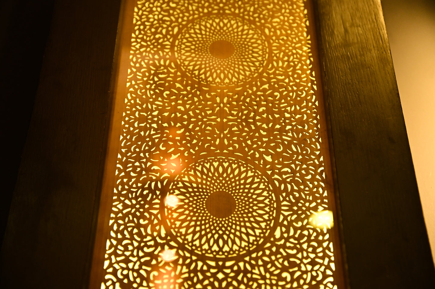 Handmade Moroccan Brass Wall Light: Perforated Oriental Sconce