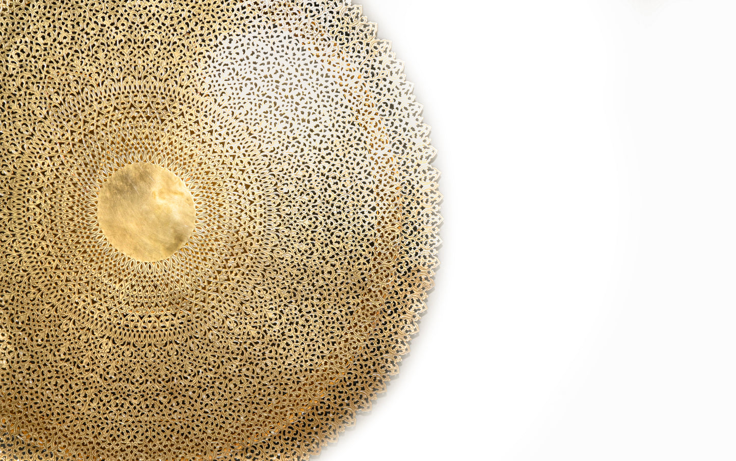 Large Round Brass Wall Sconce – Moroccan Wall Lighting