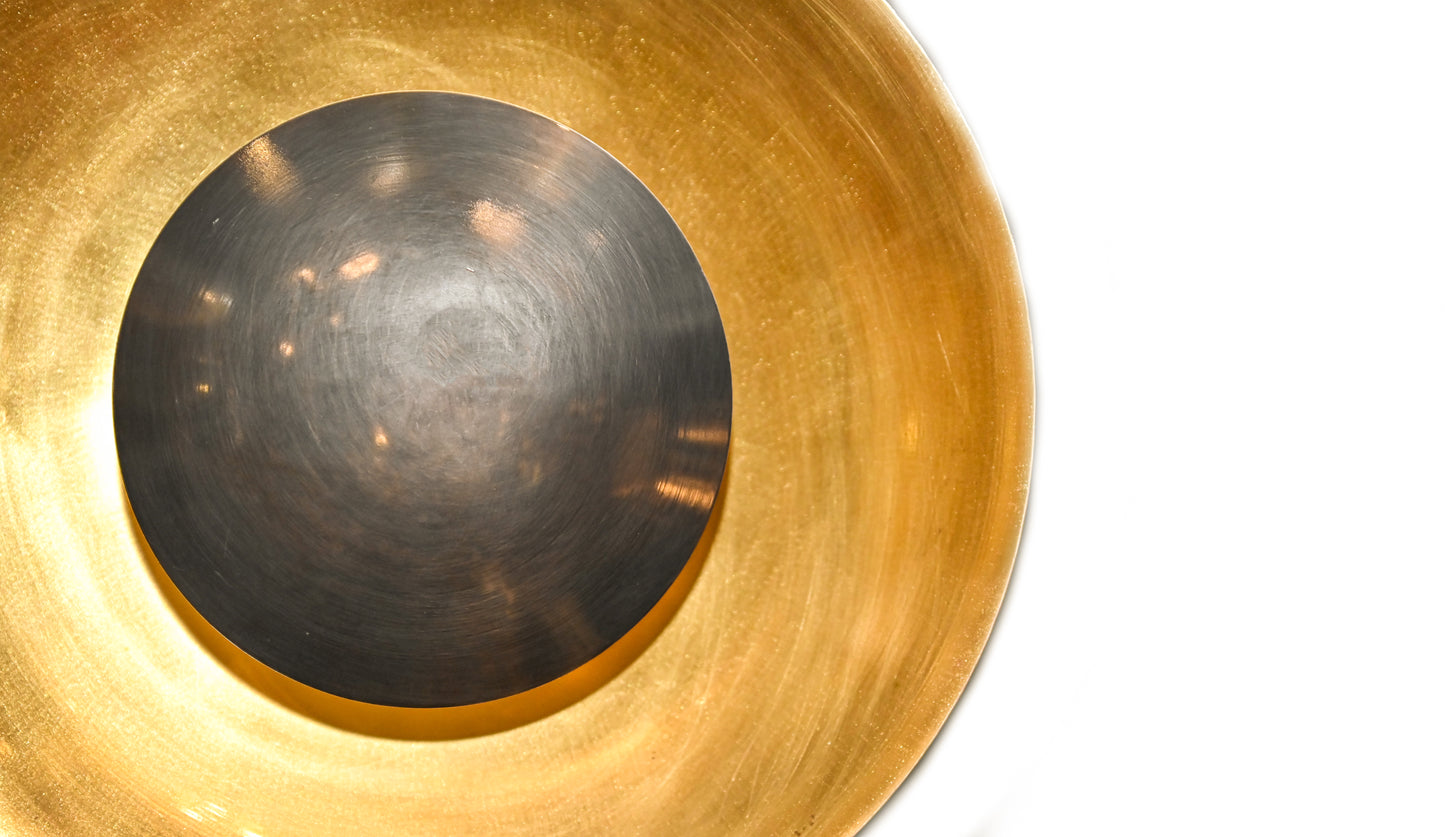 Double Disc Brass sconce – Handmade Vintage Recessed Wall Light