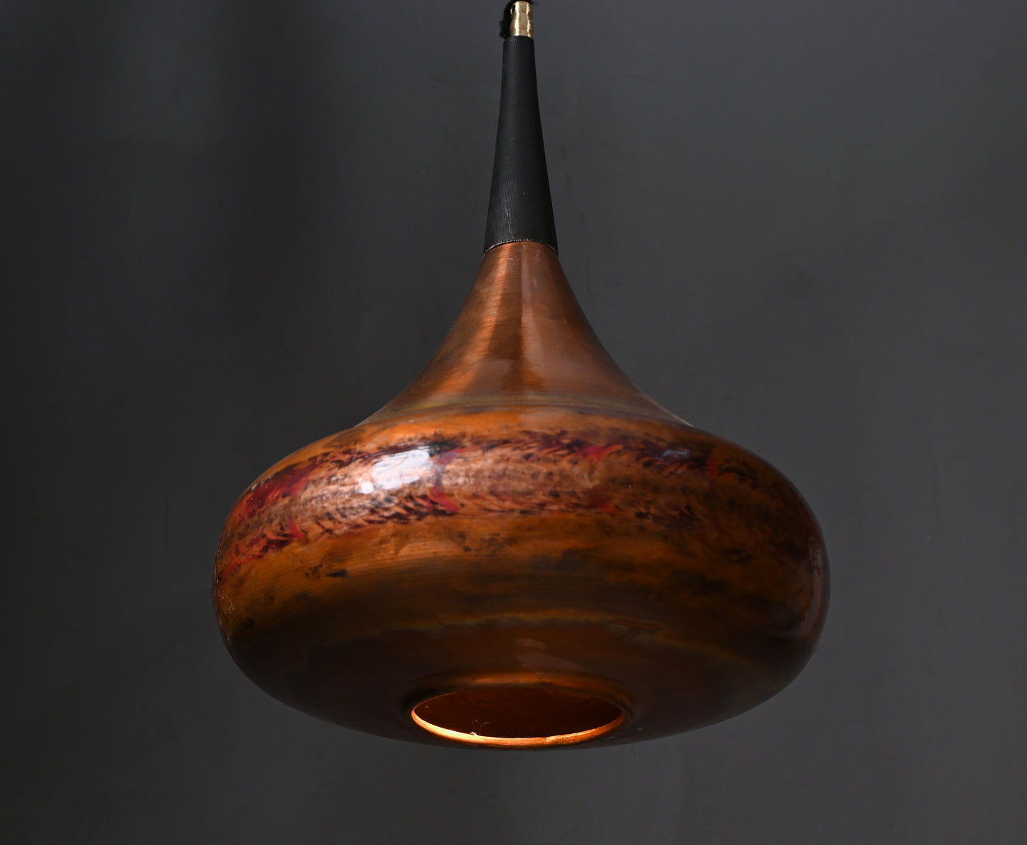 Orient Copper Pendant Light – Vintage-Style Industrial Copper Hanging Lamp – Handmade Mid-Century Ceiling Light