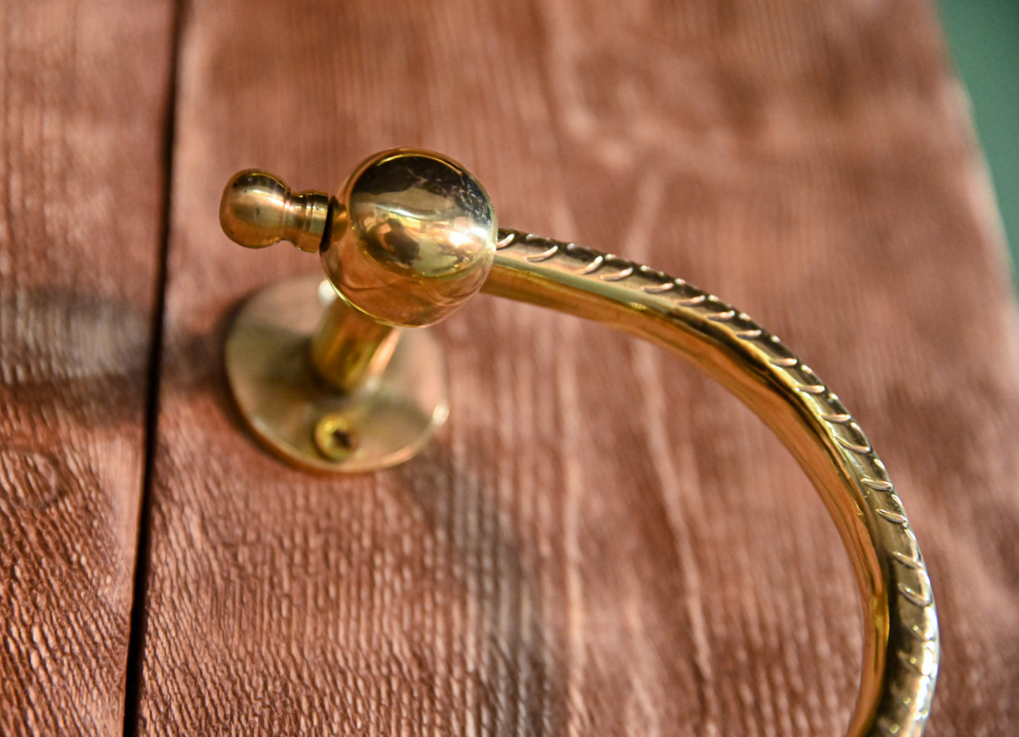 Hand Engraved Solid Brass Toilet Paper Holder – Wall Mounted Bathroom Accessory