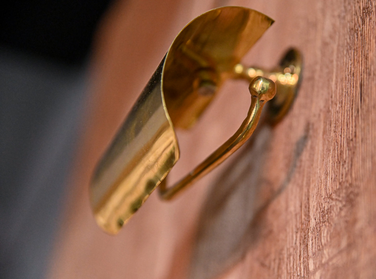 Wall-Mounted Unlacquered Solid Brass Toilet Paper Holder – Bathroom Tissue Rack, Gold Finish