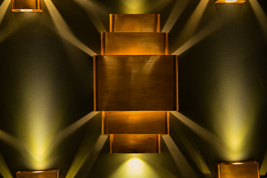 Handmade Geometric Moroccan Brass Wall Sconce – Artisan Wall Lighting
