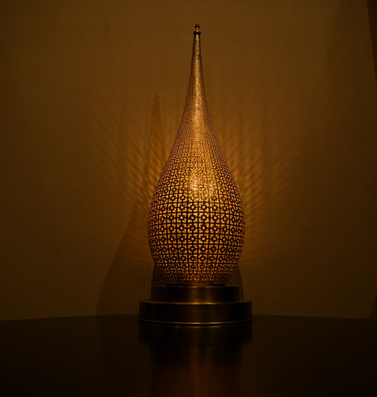 Hammered Brass Floor Lamp – Handmade Moroccan Style Standing Lamp