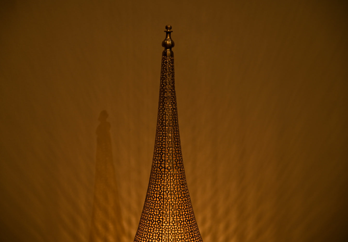 Hammered Brass Floor Lamp – Handmade Moroccan Style Standing Lamp