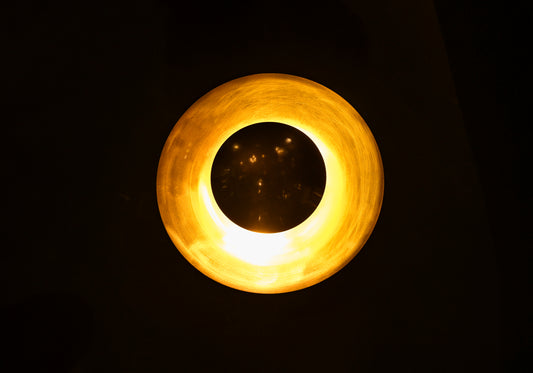 Double Disc Brass sconce – Handmade Vintage Recessed Wall Light