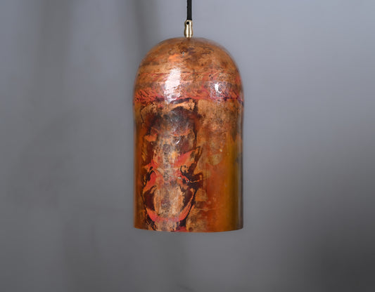 Solid Copper Pendant Light – Vintage Industrial Ceiling Fixture