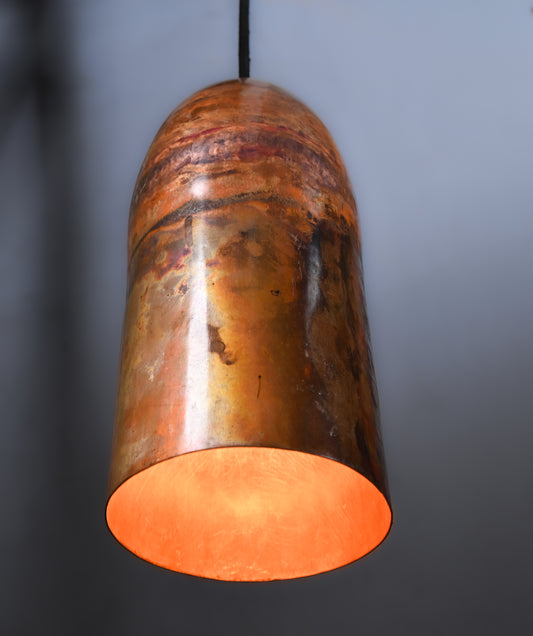 Handcrafted Vintage Copper Pendant – Polished Finish – Rustic Industrial Ceiling Light