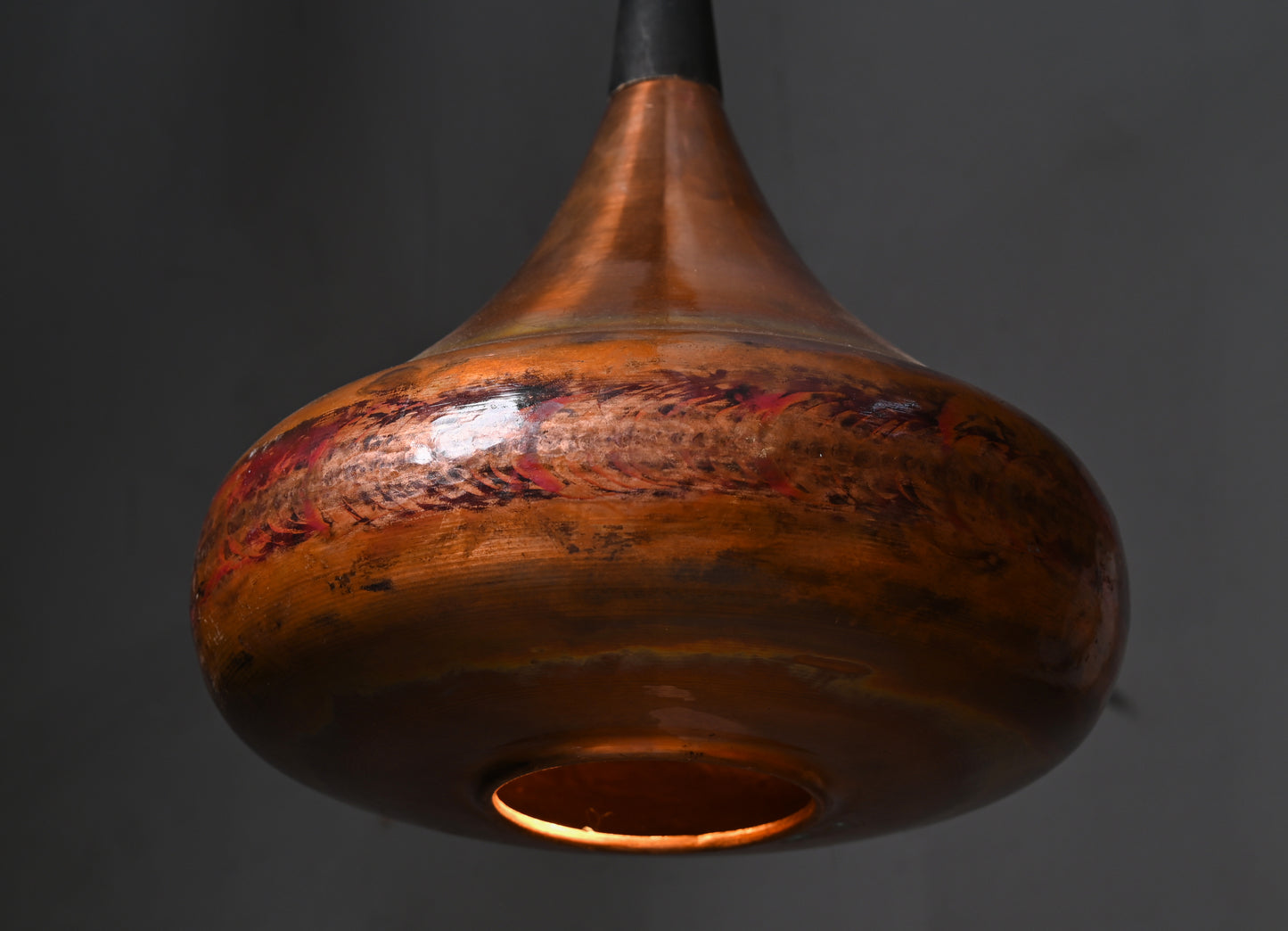 Orient Copper Pendant Light – Vintage-Style Industrial Copper Hanging Lamp – Handmade Mid-Century Ceiling Light