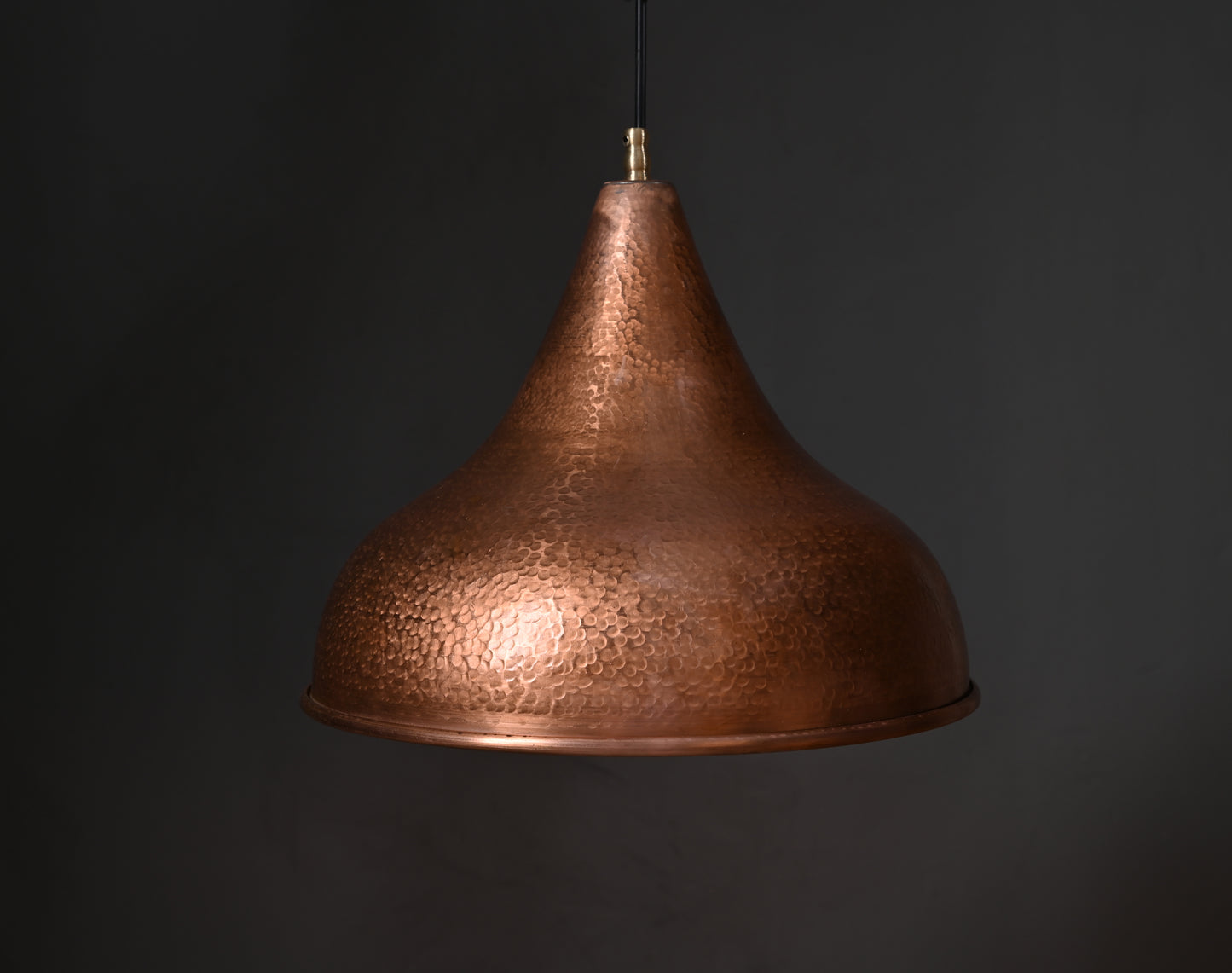 Hammered Copper Dome Pendant – Rustic Handmade Light Fixture for Kitchen, Dining, or Living Room