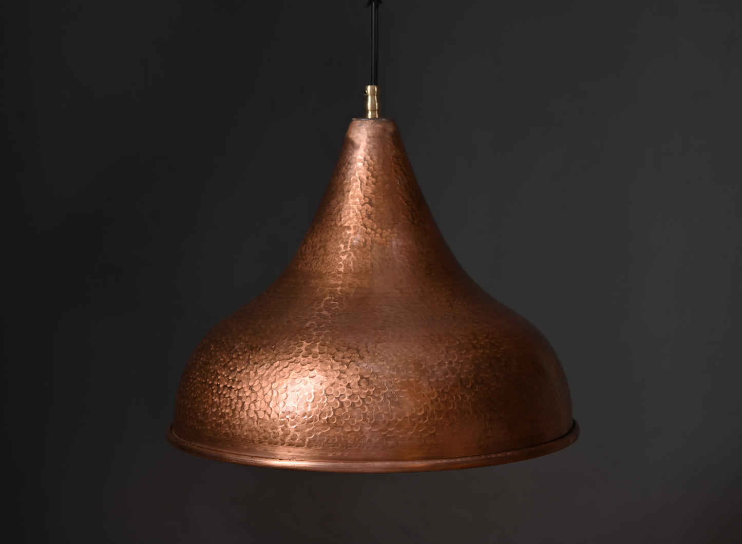Hammered Copper Dome Pendant – Rustic Handmade Light Fixture for Kitchen, Dining, or Living Room