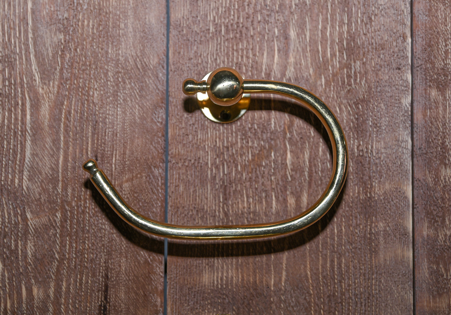 Unlacquered Brass Toilet Paper Holder – Minimalist Wall-Mounted Bathroom Hook – Solid Brass Tissue Roll Holder