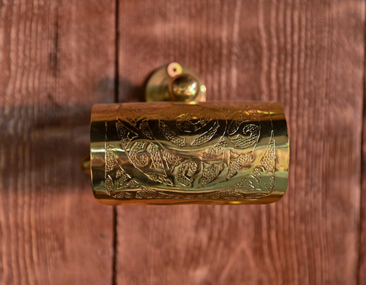 Hand Engraved Brass Toilet Paper Holder – Unique Wall-Mounted Bathroom Hook