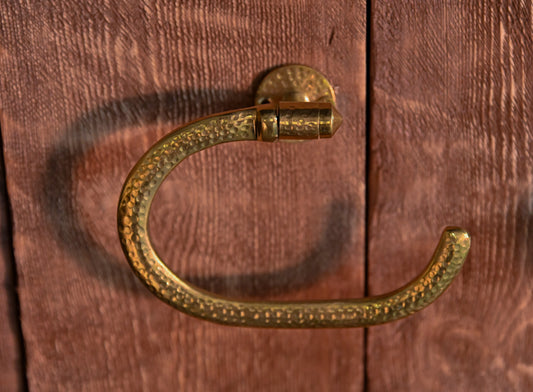 Wall-Mounted Brass Toilet Paper Holder – Solid Brass Bathroom Accessory