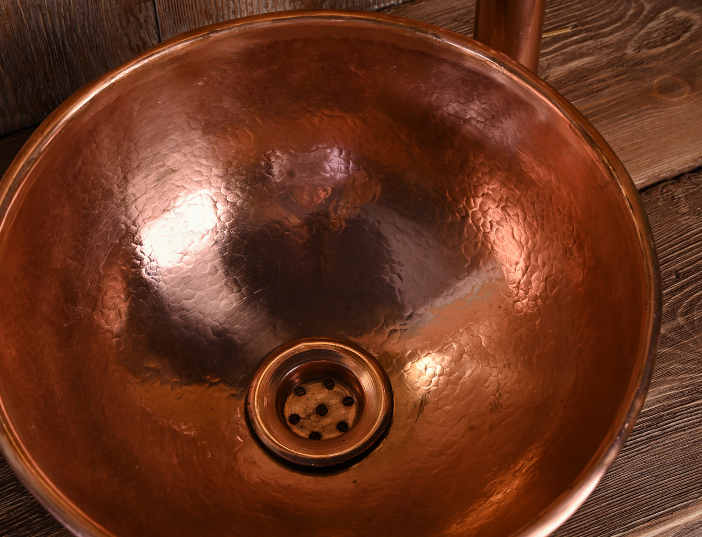 Green Patina Sink – Genuine Copper Basin – Solid Copper Interior Vessel