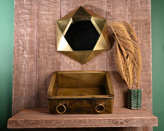 Hammered Copper Farmhouse Kitchen Sink-Handcrafted Dark Brown Apron Sink(Drain Included)