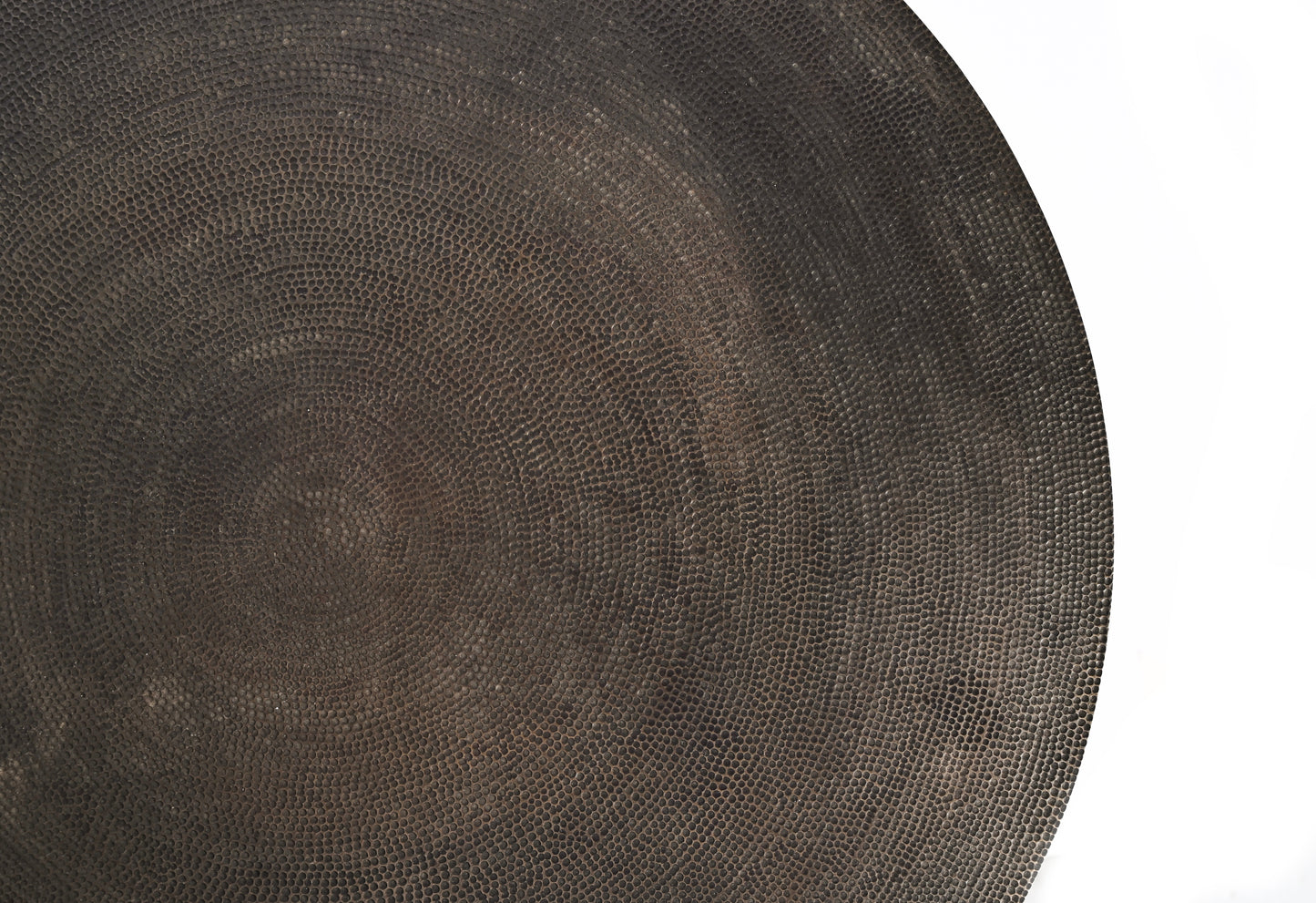 Black Patinated Brass Side Table – Handcrafted Round Accent Table