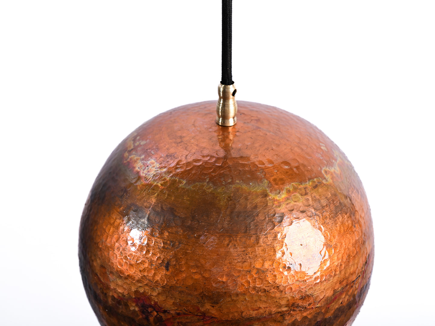 Hand-Hammered Copper Dome Pendant Light – Rustic Farmhouse Ceiling Lamp – Solid Copper Kitchen Island Fixture
