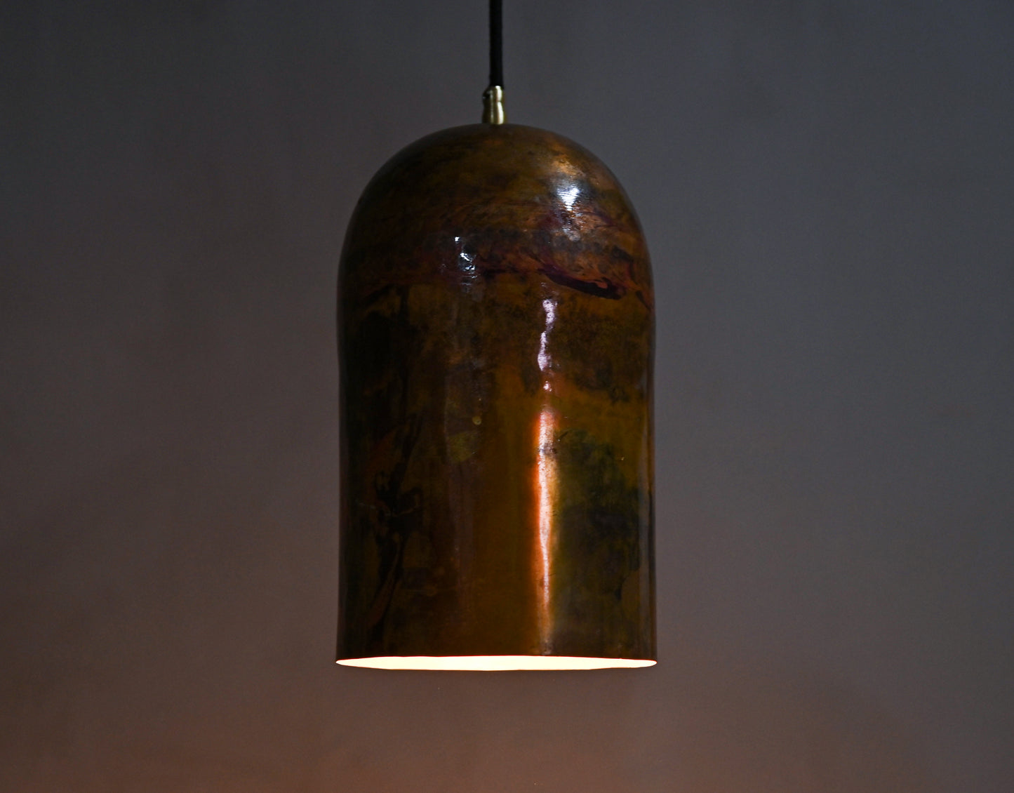 Solid Copper Pendant Light – Vintage Industrial Ceiling Fixture