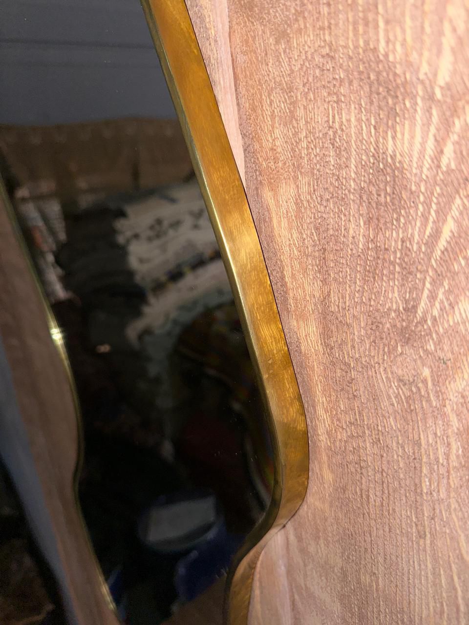 Handcrafted Irregular Brass Mirror – Unique Asymmetrical Design for Elegant Wall Décor in Living Room, Bathroom, or Hallway